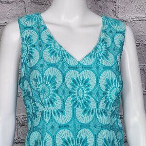 Trina Turk Women's Carpinteria Sleeveless V Neck Drop Flounce Dress, Women's 8